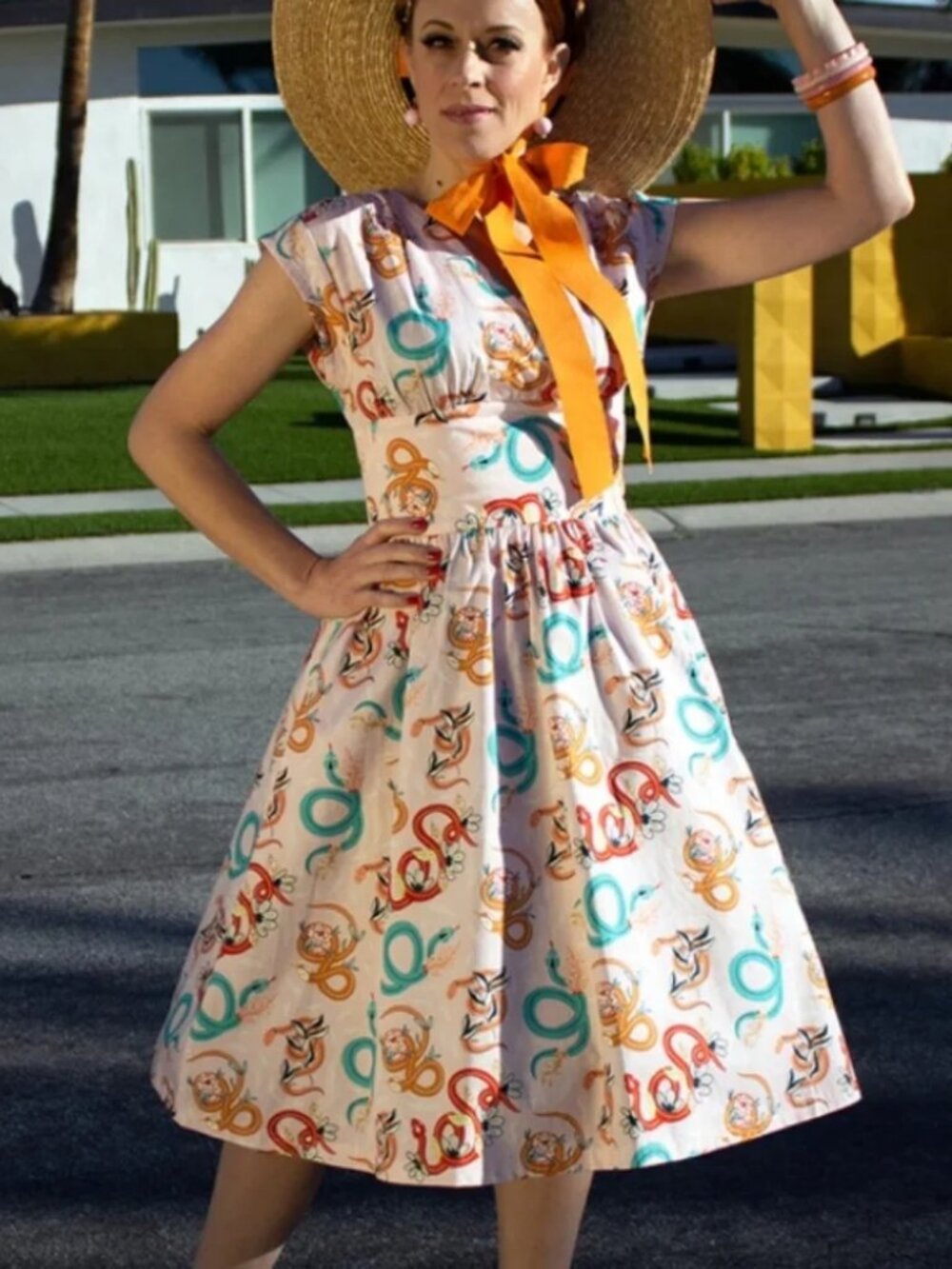 The Oblong Box Shop Slithering Snakes Ella Dress Size Medium